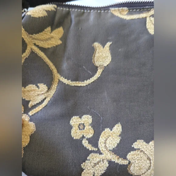 Latico Hobo Bag Embroidered Floral Brown Leather Trim Small Shoulder Purse - Picture 16 of 16